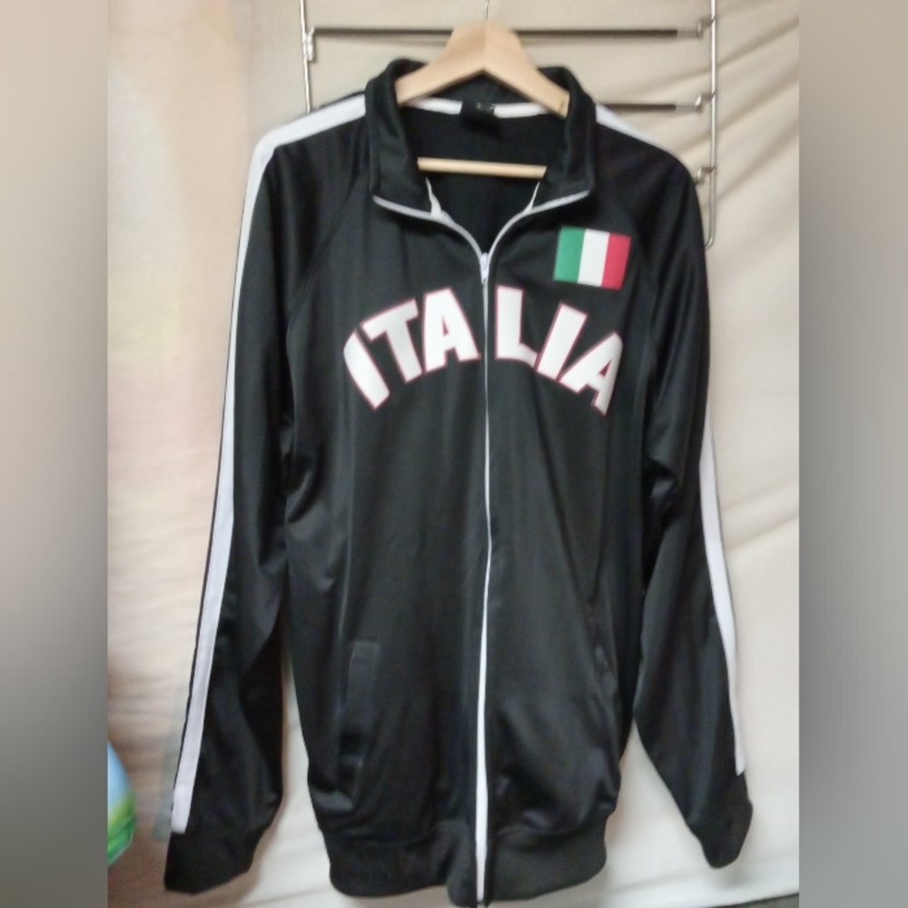 Italia Black Windbreaker Jacket